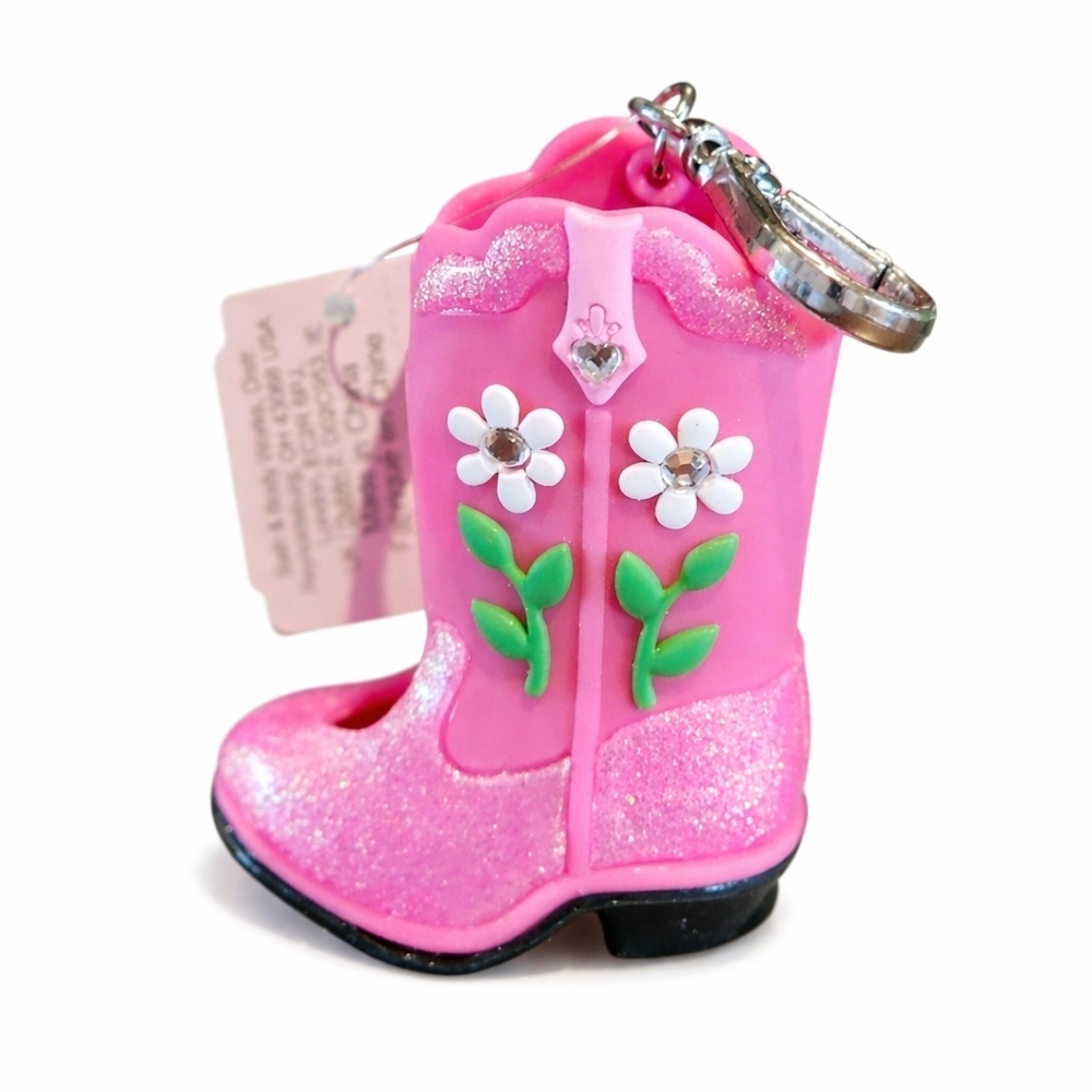BATH & BODY WORKS Pink Cowgirl Boot Pocketbac Santizer Bag Charm